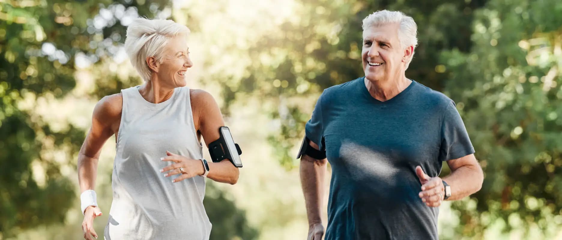 mature couple walking