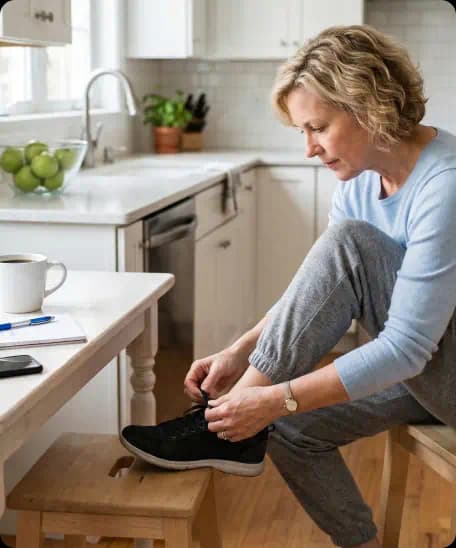woman preparing for sport