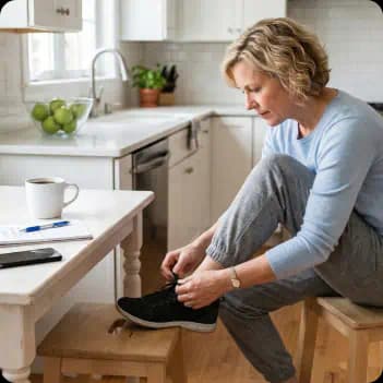 woman preparing for sport