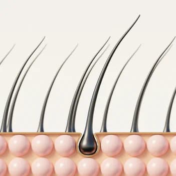 Hair groth illustration